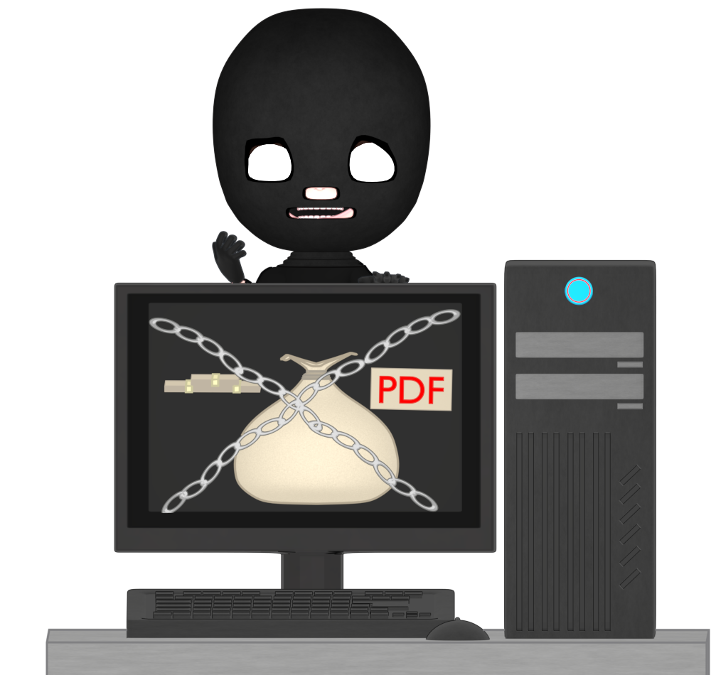 ランサムウェアのイラスト