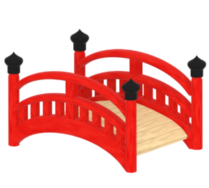 赤い橋のイラスト