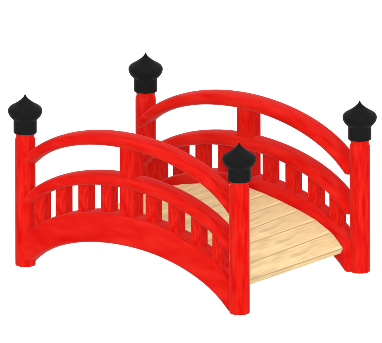 赤い橋のイラスト