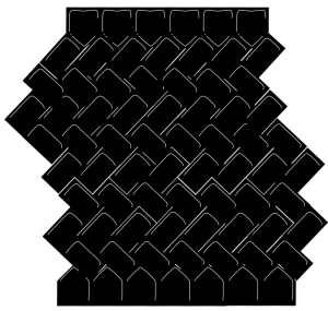 護岸ブロックのシルエット