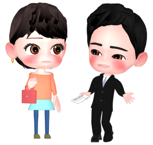 スカウトマンに声をかけられる女性のイラスト