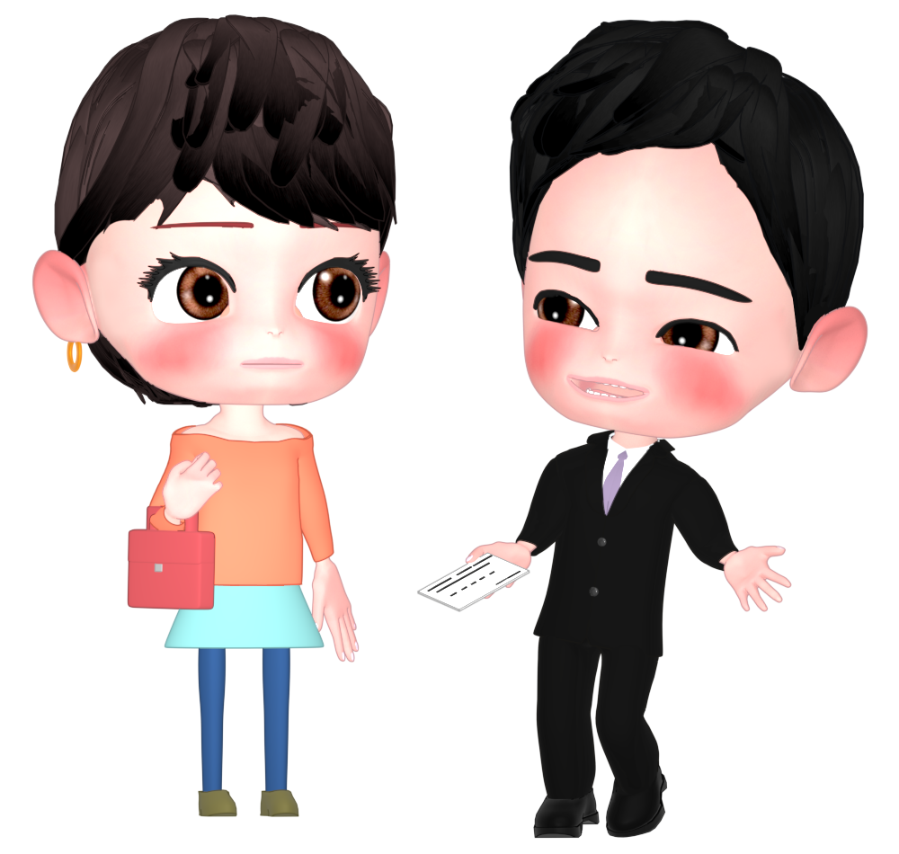 スカウトマンに声をかけられる女性のイラスト