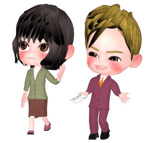 スカウトを断る人のイラスト