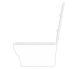横から見たトイレのイラスト