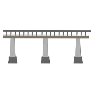 横向きの道路橋のイラスト