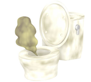 臭いトイレのイラスト