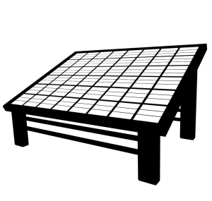 ソーラーパネルのシルエット