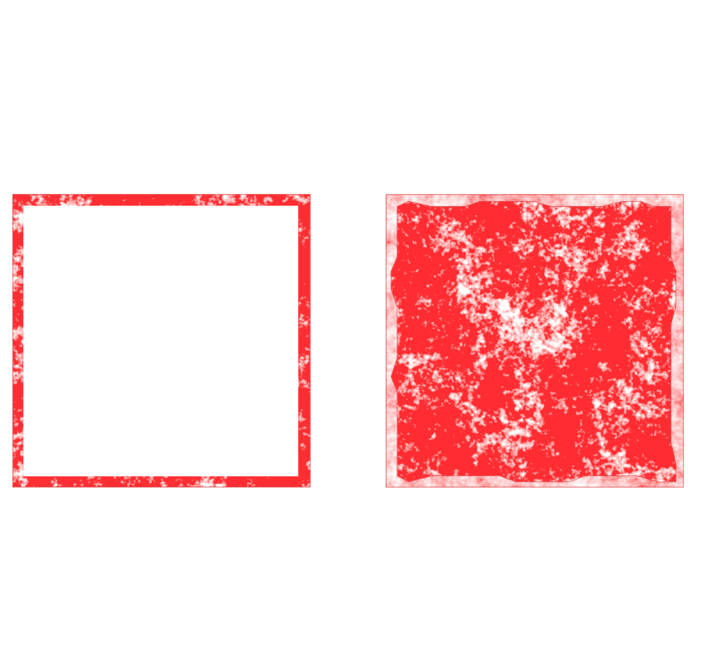 角印の押印のイラスト