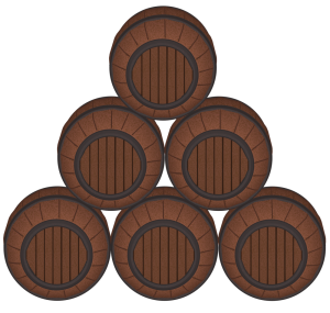 重なる樽のイラスト