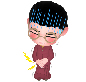 お腹が痛い女性のイラスト