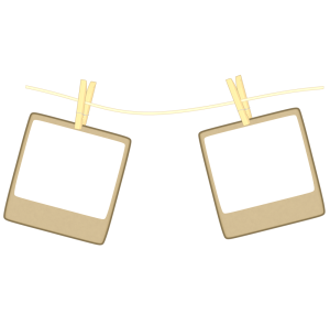 おしゃれなフォトフレームのイラスト