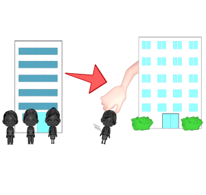 人材引き抜きのイラスト