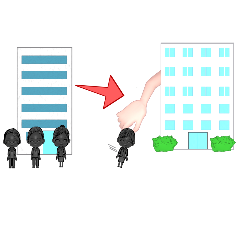 人材引き抜きのイラスト