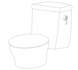 シンプルなトイレの便器のイラスト