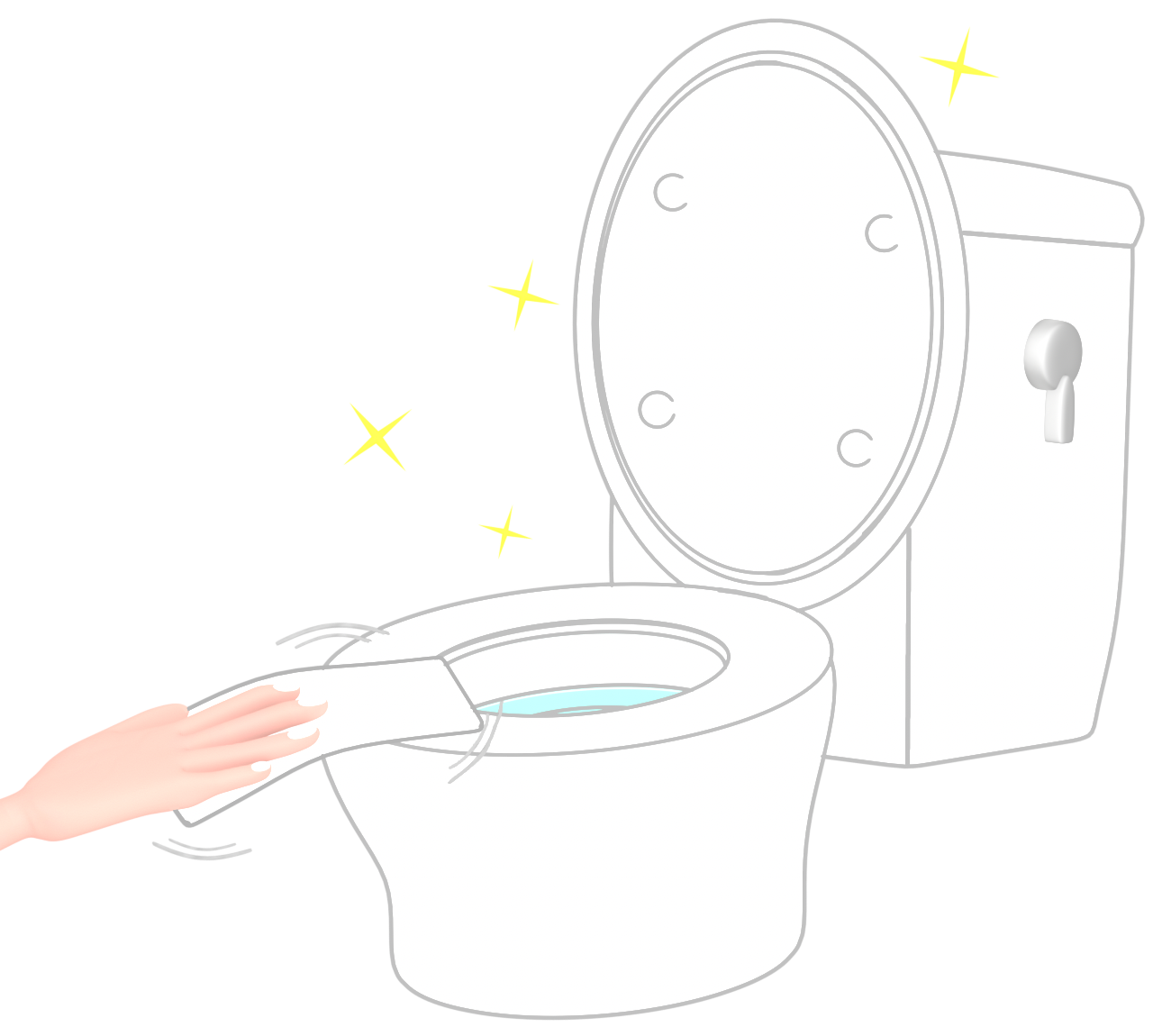 トイレ掃除のイラスト