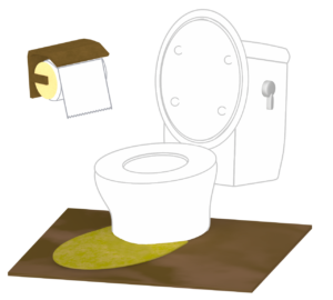 トイレ個室のイラスト