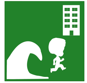 津波避難標識のマーク