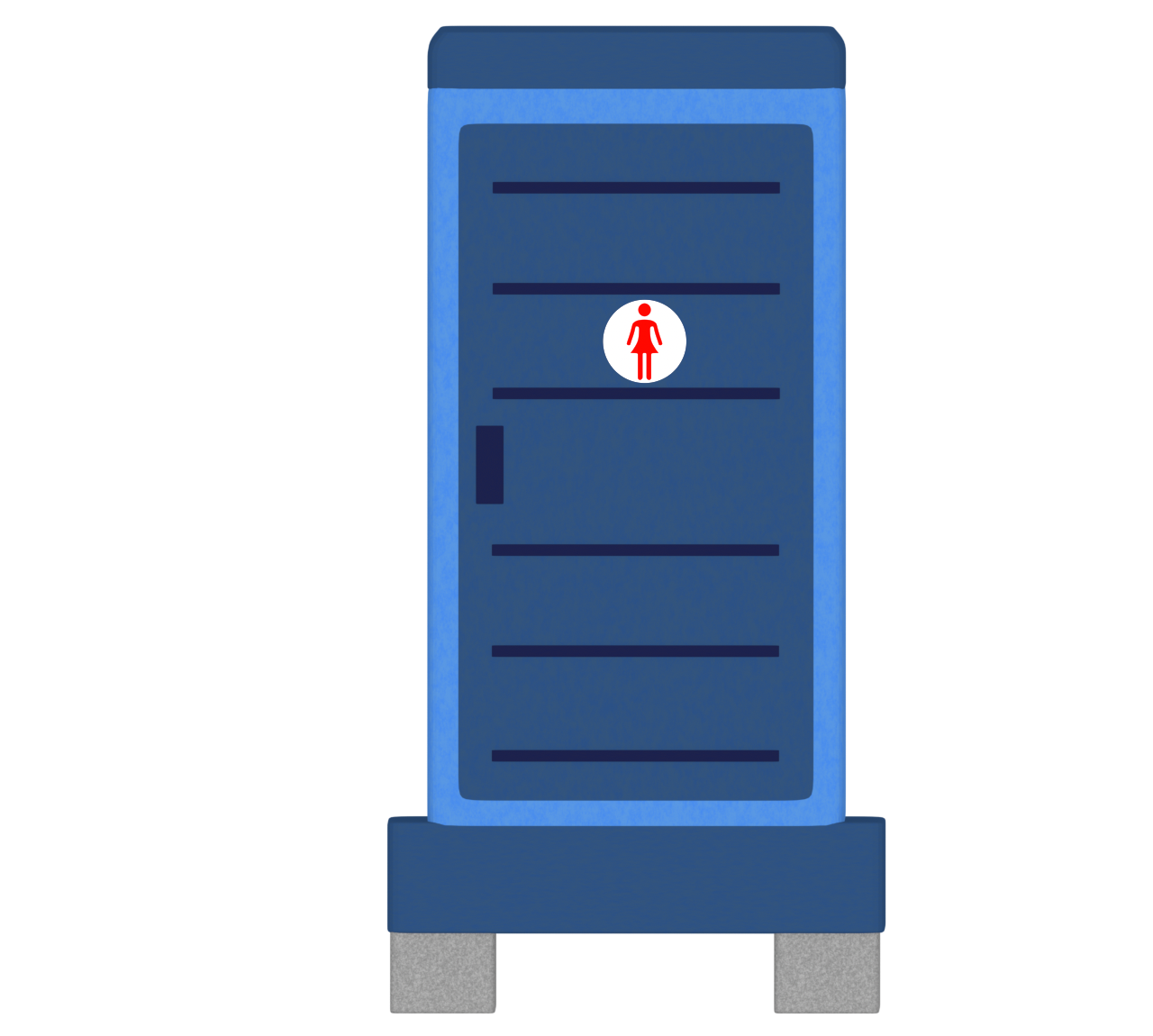 女専用 仮設トイレのイラスト