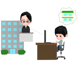 在宅勤務のイラスト