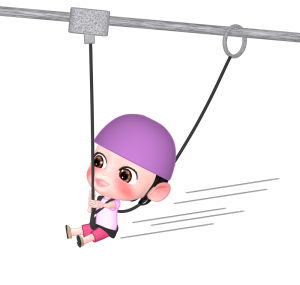 ジップラインのイラスト