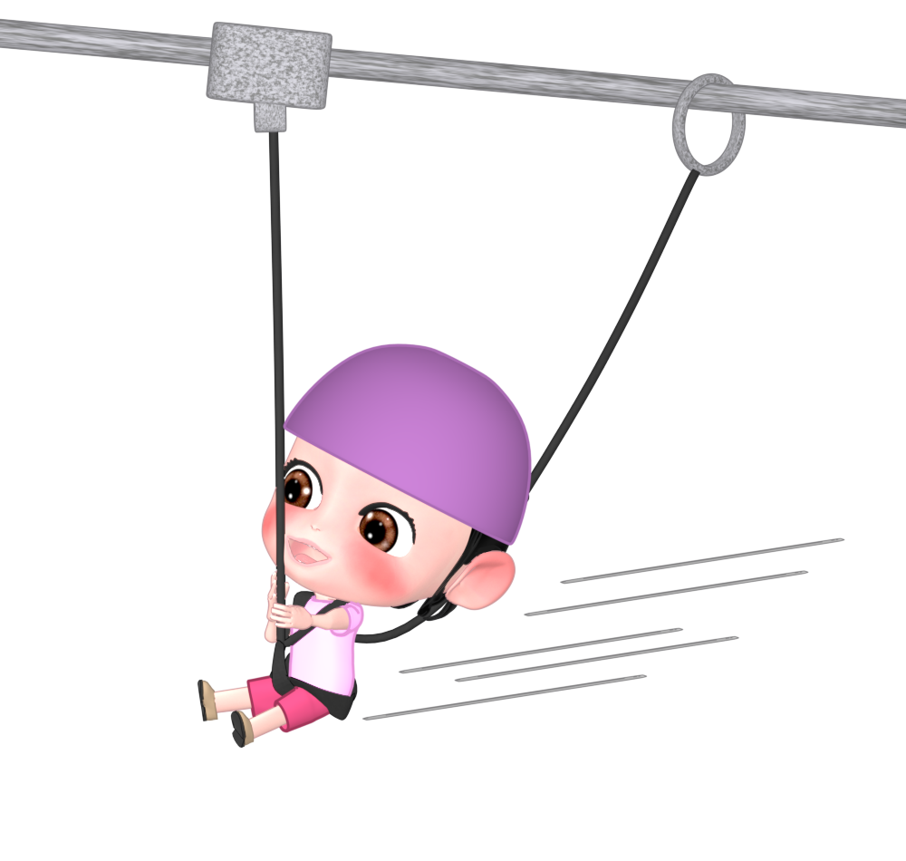 ジップラインのイラスト