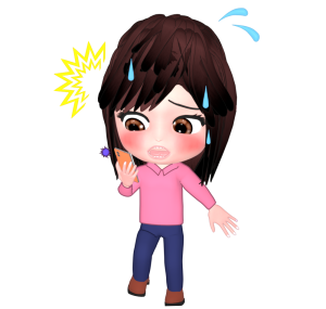 アカウントが乗っ取られた女性のイラスト