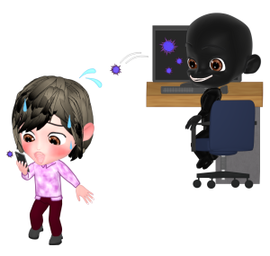 アカウント乗っ取りのイラスト