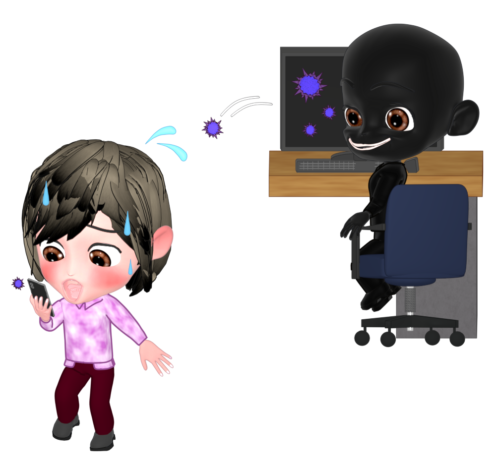 アカウント乗っ取りのイラスト