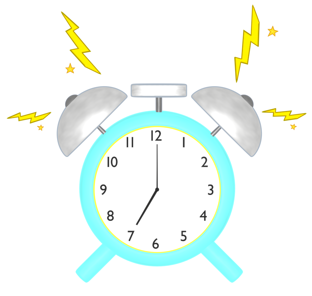 目覚まし時計のイラスト