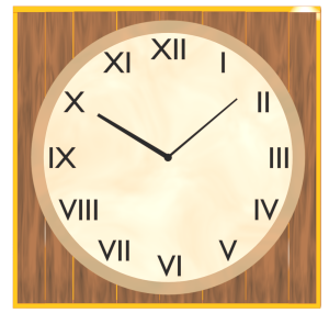 アンティークな時計のイラスト