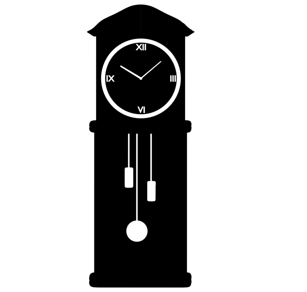 大きな古時計のシルエット