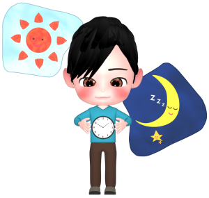 体内時計のイラスト