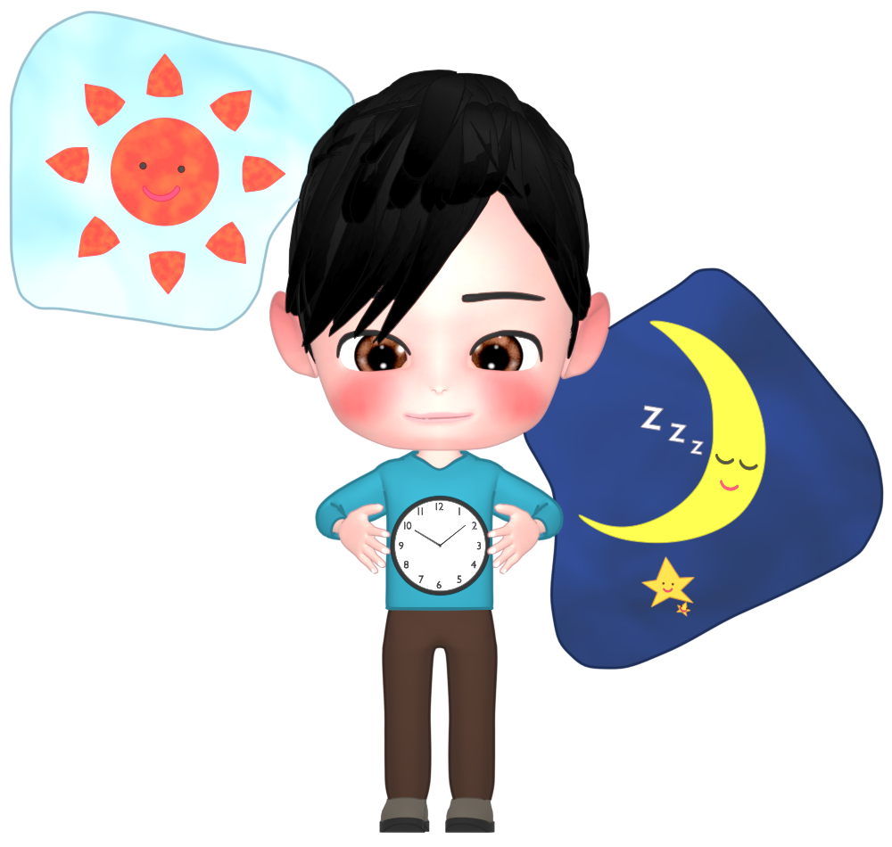 体内時計のイラスト