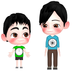 子供と大人で時間の感じ方が違うイラスト