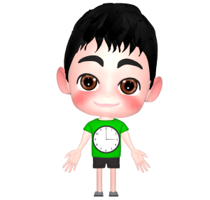 子どもの体内時計のイラスト