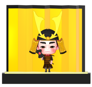 こどもの日 かわいい五月人形のイラスト