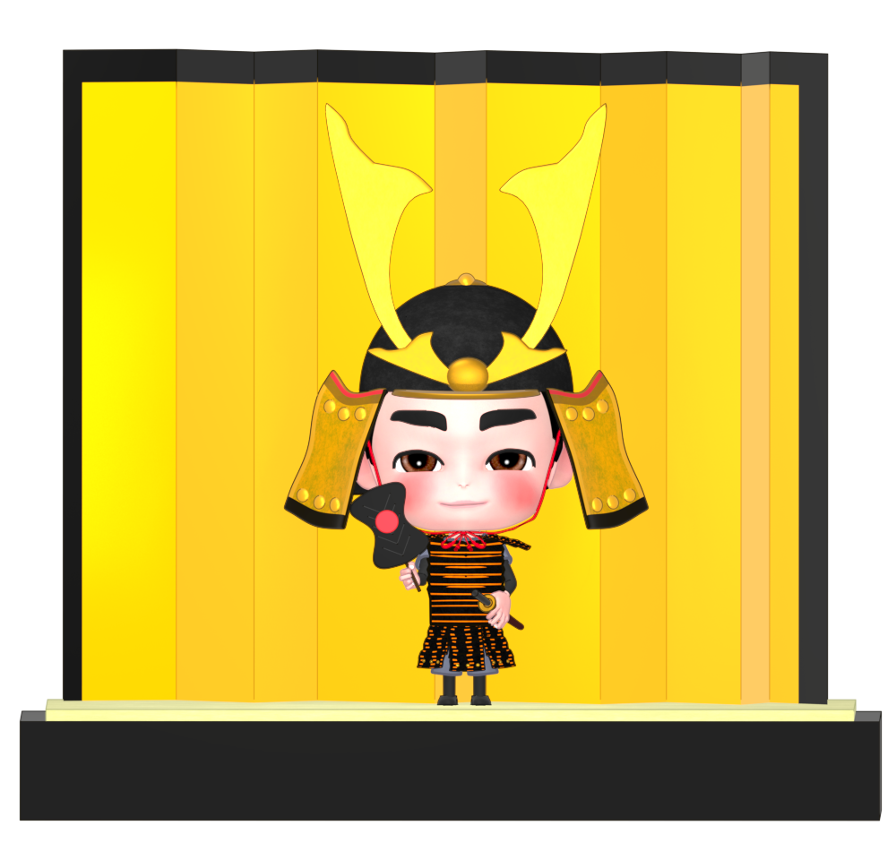 こどもの日 かわいい五月人形のイラスト