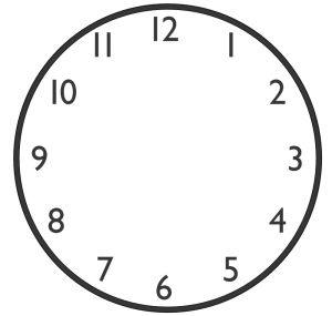 針なし時計のイラスト