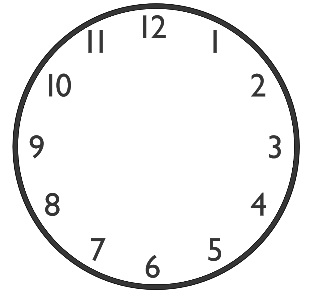 針なし時計のイラスト