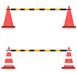 工事現場のカラーコーンのイラスト