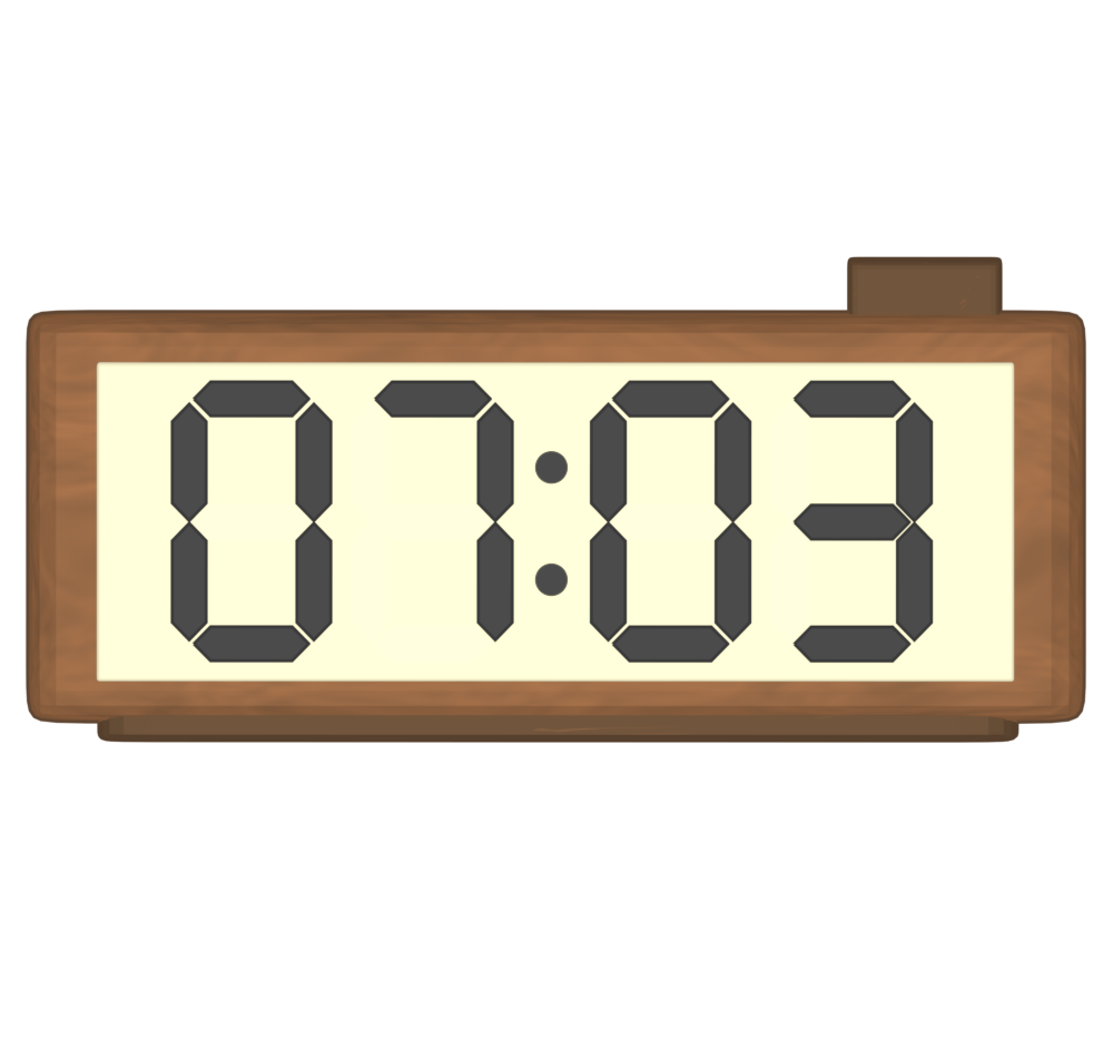 デジタル時計のイラスト
