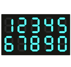 デジタル数字のイラスト