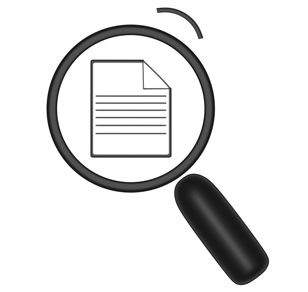 ドキュメントの検索をする虫眼鏡のアイコン