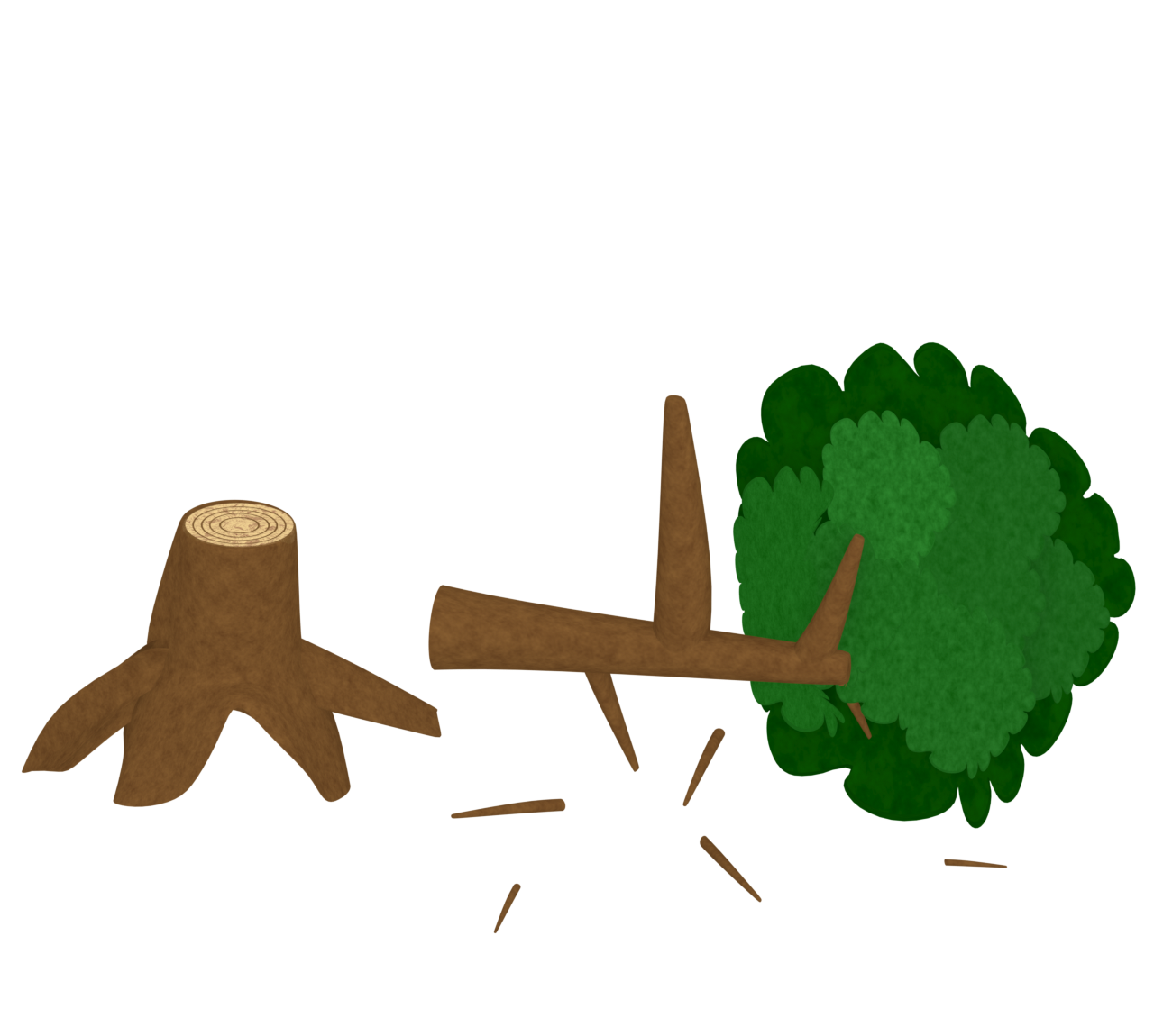 倒木のイラスト