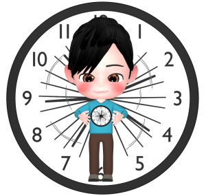 早く感じる大人の体内時計のイラスト
