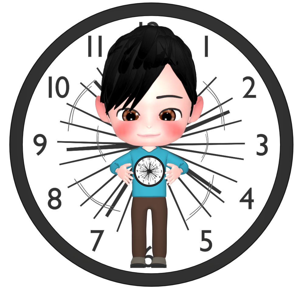 早く感じる大人の体内時計のイラスト