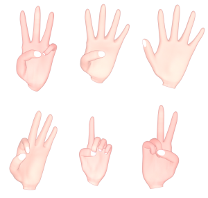 指でカウントダウンのイラスト