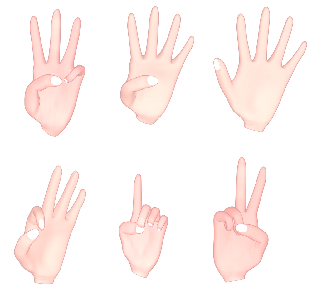 指でカウントダウンのイラスト