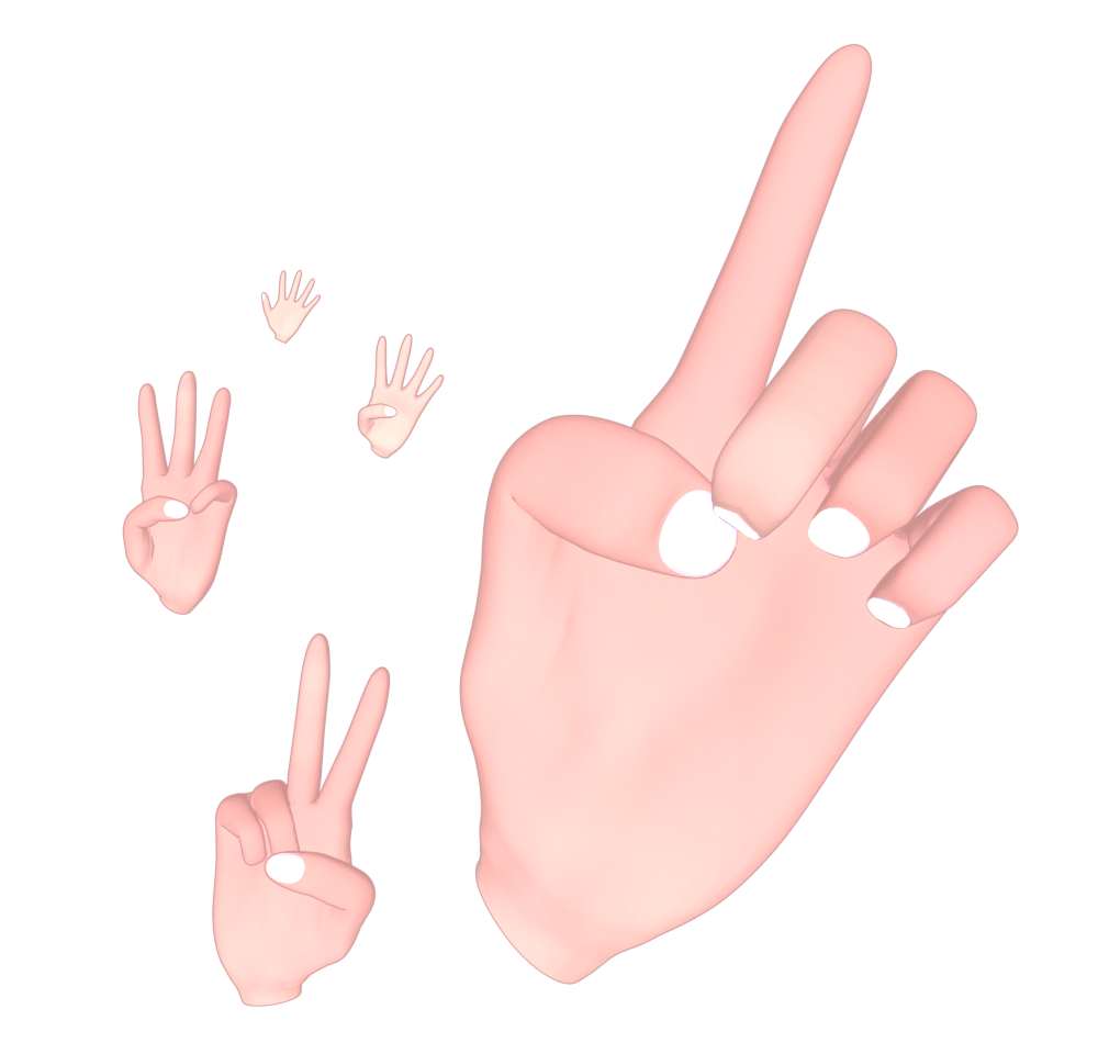 指で数えるカウントダウンのイラスト