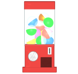 ガチャガチャのイラスト